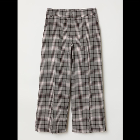 H&M | Wide Leg Plaid Trousers - Picture 15 of 16